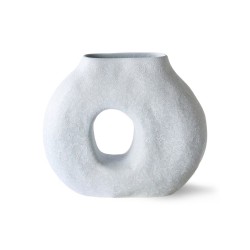 Vase céramique blanche texturée