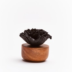 Diffuseur fleur œillet en porcelaine noire