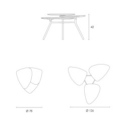 Dimensions table en noyer